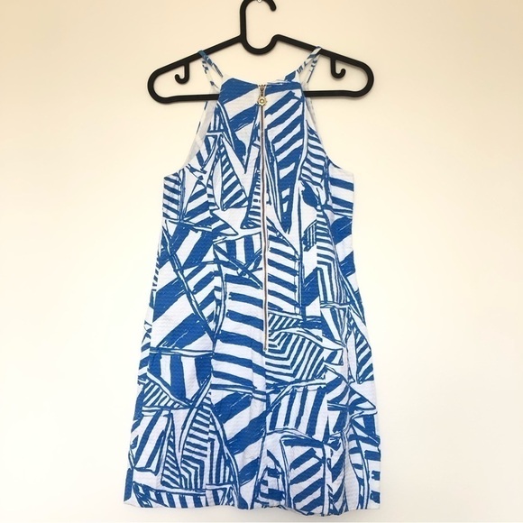 Lilly Pulitzer Annabelle Bay Blue Yacht Shift Dress - Picture 5 of 13